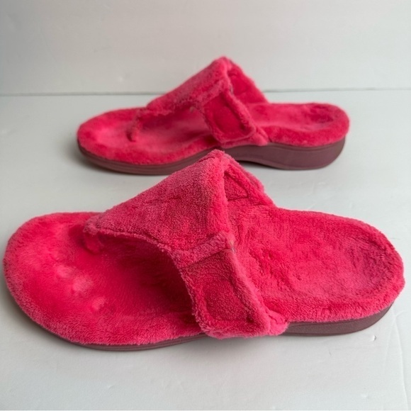Vionic Forever Slide Women's size 9 Orthotic Sandals or EU 40 Fuzzy Hot Pink - Picture 4 of 10